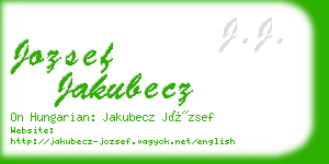 jozsef jakubecz business card